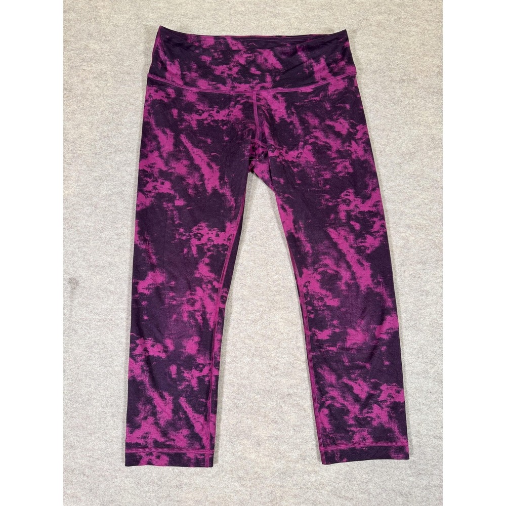 Lululemon Leggings Womens 8 Purple Tie Dye Capri‎ Yoga Athletic Gym Running